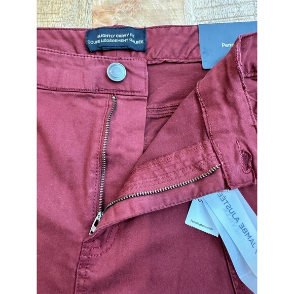 Penningtons Women's Maroon Slightly Curvy Fit Jeans Ankle Slim Leg Size 18 - Picture 4 of 11